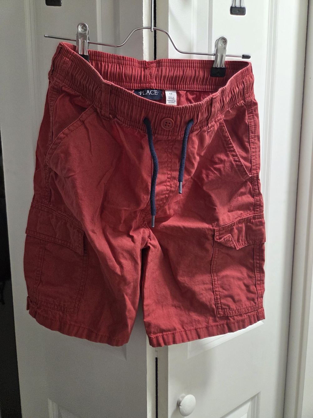 Place Red Cargo Shorts with Drawstring